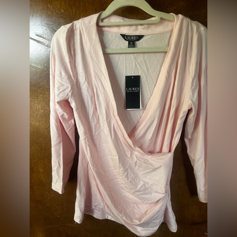 New with tags, light pink Ralph Lauren shirt